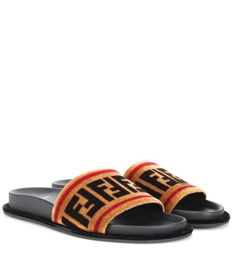 fendi velvet sandals|Fendi sandals saks.